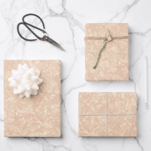 Light Beige Cream Marble Terrazzo Texture   Wrapping Paper Sheets