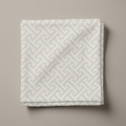 Light Beige Greek Key Pattern Fabric