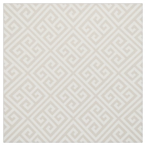 Light Beige Greek Key Pattern Fabric