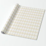 Light Beige Harlequin Pattern Wrapping Paper<br><div class="desc">A versatile choice in wrapping paper, this design features a subtle light beige and white harlequin pattern. It works well for all occasions: birthdays, weddings, graduations, baby showers, bridal showers, and the Holidays. Add a gold ribbon for elegance or a burlap ribbon for rustic charm. Fresh sprigs of holiday greens...</div>