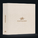 Light beige linen texture simple tan typography 3 ring binder<br><div class="desc">Light beige tone linen texture image with customizable,  simple,  minimalistic tan typography.</div>