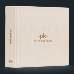 Light beige linen texture simple tan typography 3 ring binder<br><div class="desc">Light beige tone linen texture image with customizable,  simple,  minimalistic tan typography.</div>