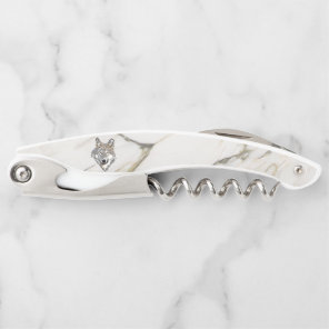 Light Beige Marble And Wolf Waiter's Corkscrew