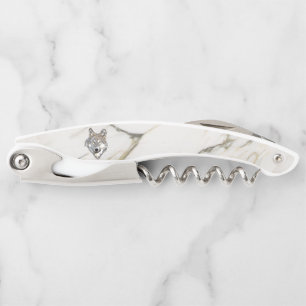 Light Beige Marble And Wolf Waiter's Corkscrew