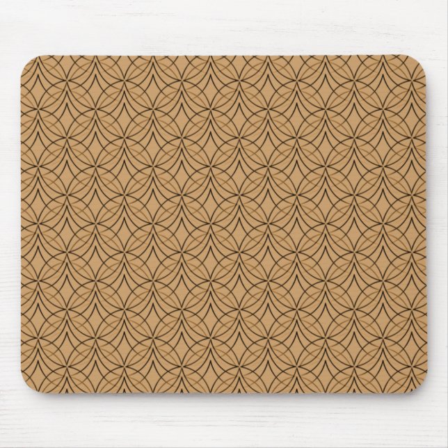 Light Beige Metro Retro Mousepad (Front)