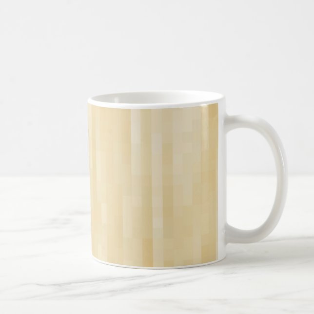 light beige tan pattern - ceramic coffee mug (Right)