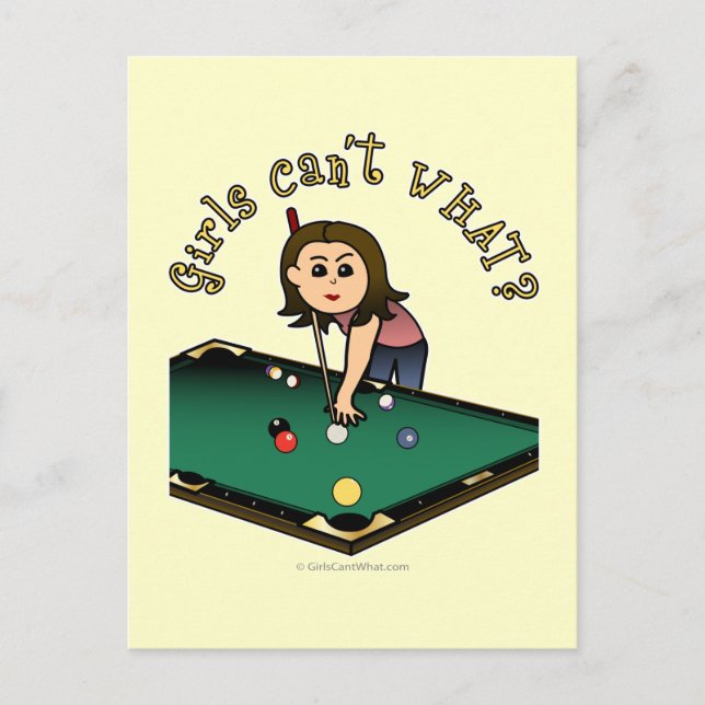 Light Billiards Girl Postcard (Front)