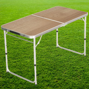 Light Birch Wood Tailgate Beer Pong Table