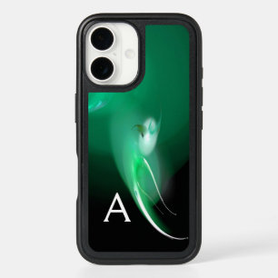 LIGHT BIRD IN GREEN MONOGRAM iPhone CASE