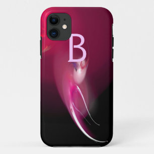 LIGHT BIRD IN PINK FUCHSIA MONOGRAM iPhone 11 CASE