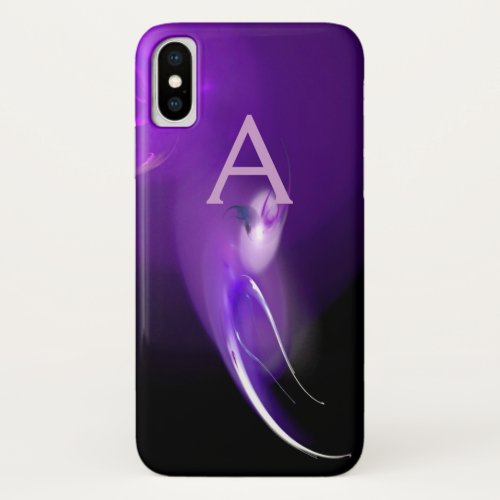 LIGHT BIRD IN PURPLE MONOGRAM iPhone X CASE