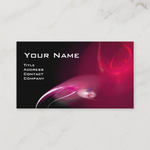 LIGHT BIRD MONOGRAM Vibrant black red Business Card