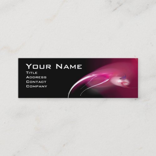 LIGHT BIRD MONOGRAM Vibrant black red Mini Business Card