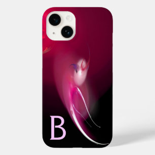 LIGHT BIRD / PINK FUCHSIA BLACK ABSTRACT MONOGRAM Case-Mate iPhone 14 CASE