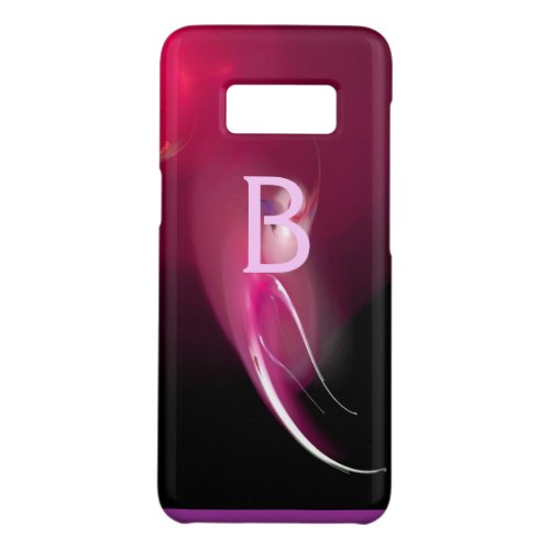 LIGHT BIRD  PINK FUCHSIA BLACK ABSTRACT MONOGRAM Case_Mate SAMSUNG GALAXY S8 CASE