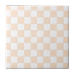 Light Bisque Checkerboard Tile at Zazzle