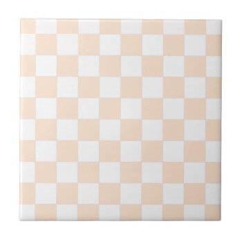 Light Bisque Checkerboard Tile by LokisColors at Zazzle