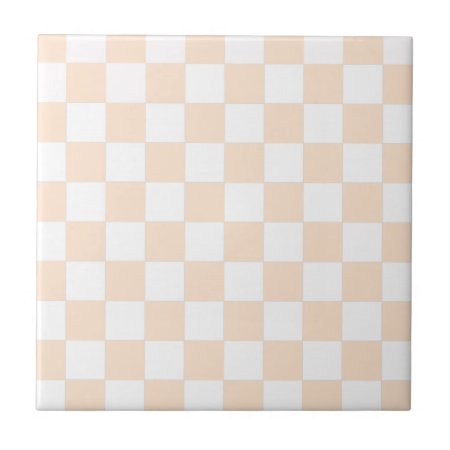 Light Bisque Checkerboard Tile
