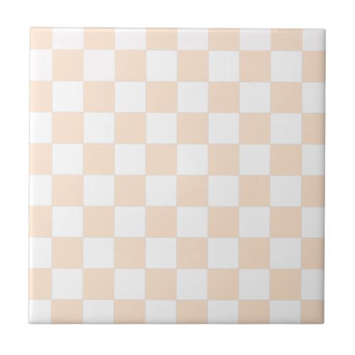Light Bisque Checkerboard Tile