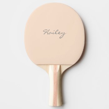 Light Bisque Personalized Ping-pong Paddle by LokisColors at Zazzle