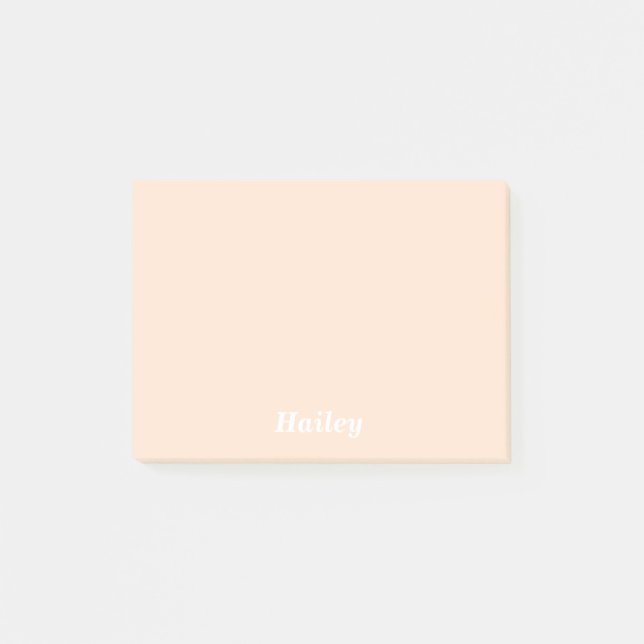 Light Bisque Personalized Post It Notes (Front)