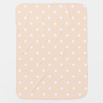 Light Bisque Polka Dot Baby Blanket by LokisColors at Zazzle