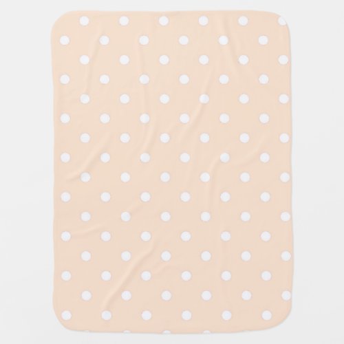 Light Bisque Polka Dot Baby Blanket