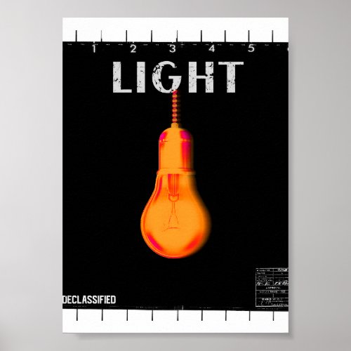 Light  Black  White Graphic  Poster
