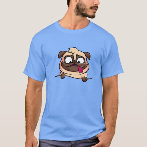 Light blu t_shirt with cute dog design casual wear
