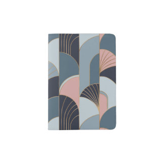 Light Blue 1920s Art Deco Passport Holder