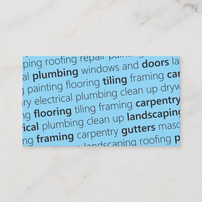 LIGHT BLUE #1 Get Noticed Get Work Business Card (Front)