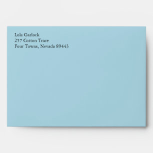 Light Blue A7 5x7 Envelopes With Return Address