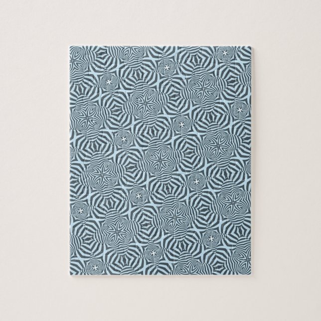 Light Blue Abstract Arabesque Pattern Jigsaw Puzzle (Vertical)