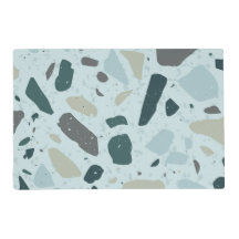 Light Blue Abstract Laminated Placemat