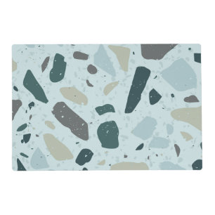 Light Blue Abstract Laminated Placemat