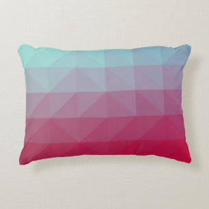 Light BLUE abstract mosaic pattern. Colorful abstr Accent Pillow