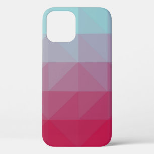 Light BLUE abstract mosaic pattern. Colorful abstr iPhone 12 Case