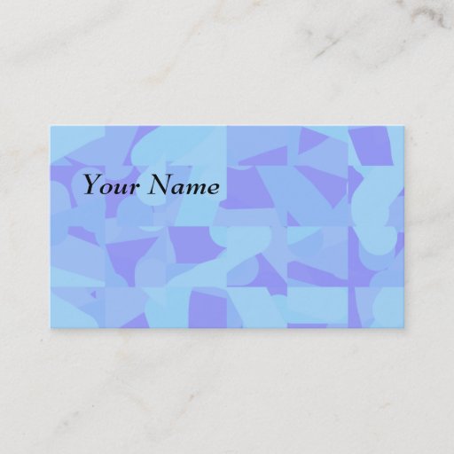 Customizable Light Blue Abstract Pattern Business Card Template
