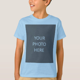 Light Blue Add Your Image Photo Picture Logo T-Shirt