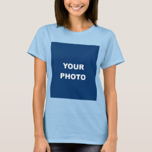 Light Blue Add Your Image Photo Picture Logo T-Shirt