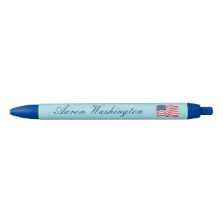 Light Blue American Flag Pens Gift