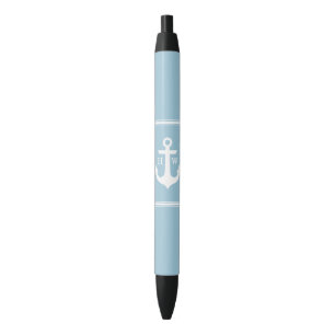 Light Blue Anchor Monogrammed Pen