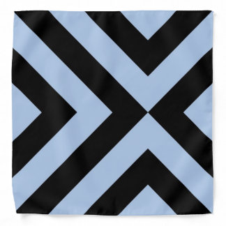 Light Blue and Black Chevrons Bandana