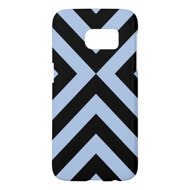 Light Blue and Black Chevrons Case-Mate Samsung Galaxy Case (Back)