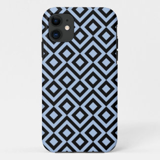 Light Blue And Black Meander iPhone 11 Case