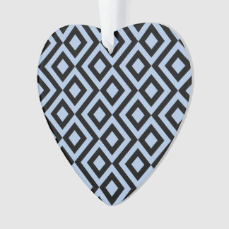 Light Blue And Black Meander Ornament