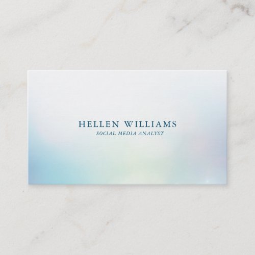 Light blue and blue soft fade business card