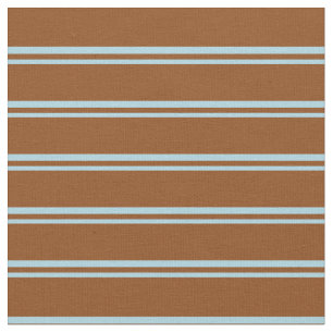 Light Blue and Brown Colored Stripes Fabric