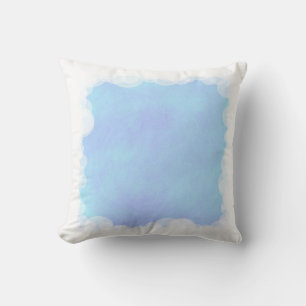 Light Blue and Bubble Clouds Pillow