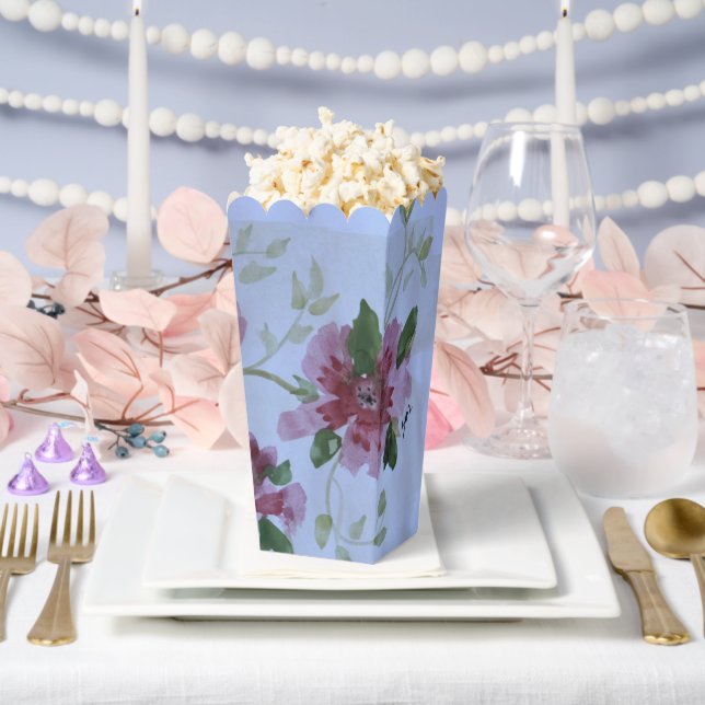 Light Blue And Burgundy Favor Boxes (Wedding)